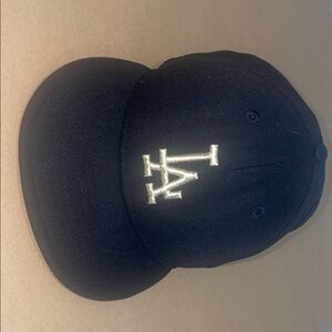 New Era Black Cap with White Logo